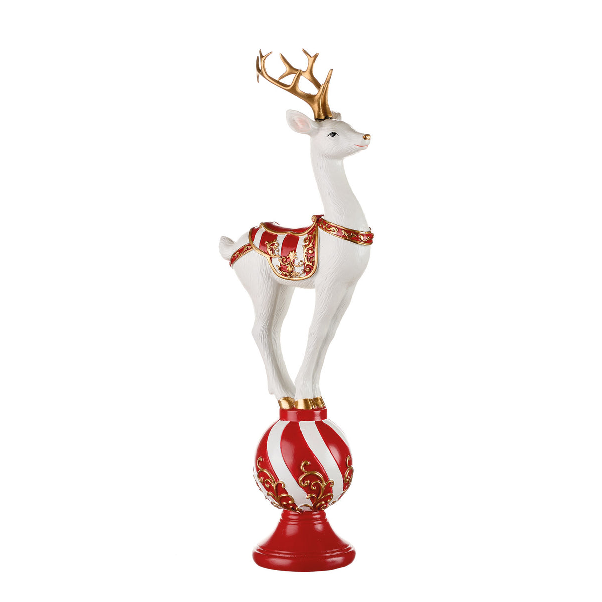 Rena Decorativa Vermelho e Branco