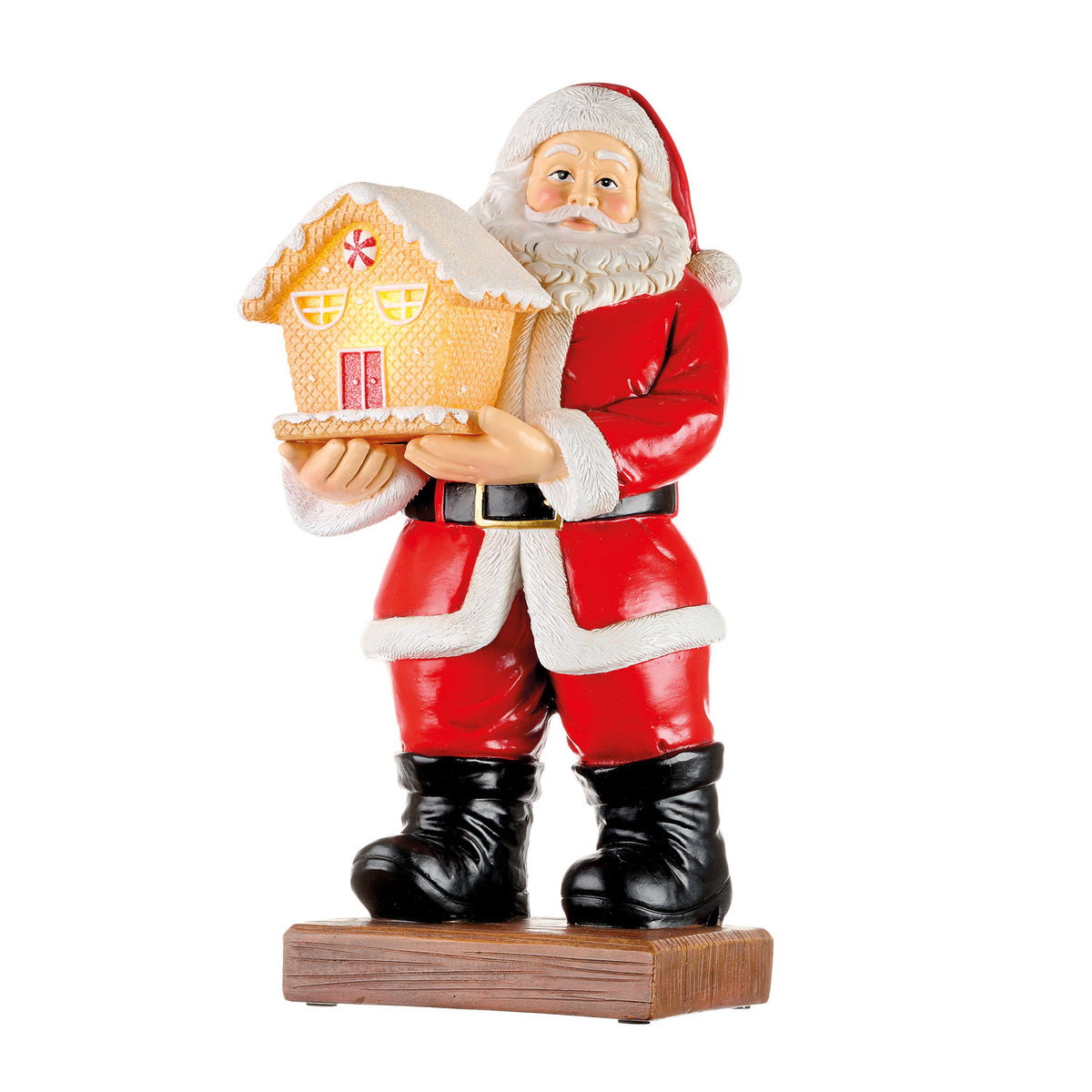 Pai Natal com Casinha Iluminada e LED