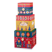 Conjunto de 3 Caixas Decorativas Quadradas