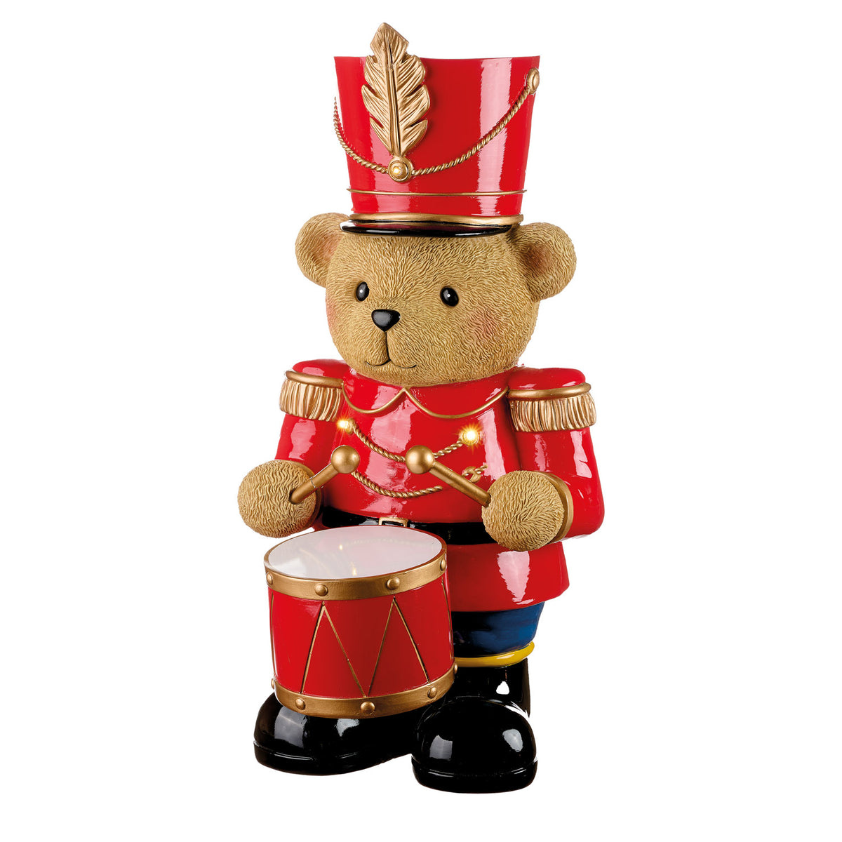 Urso Soldado com Tambor e LED