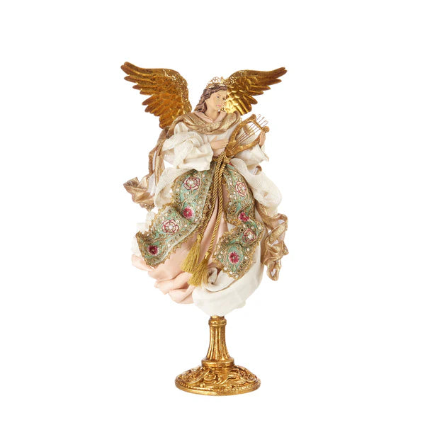 Anjo com Lira no Pedestal